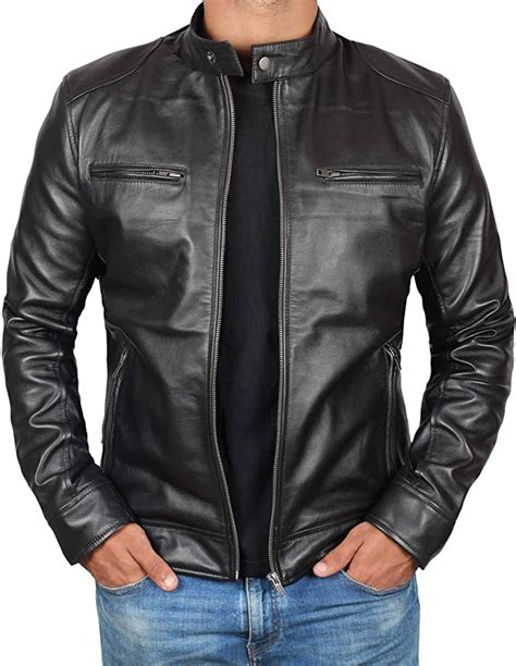 black leather jacket amazon|More.